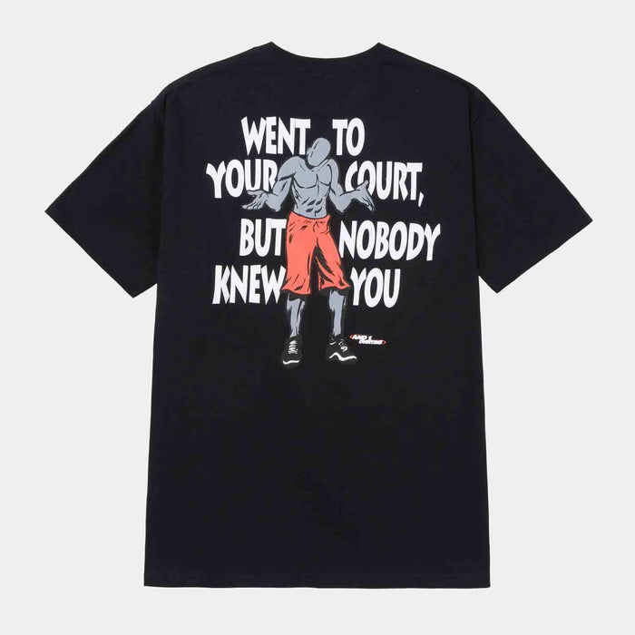 Rear view of Men's OT X AND1 Court Tee.