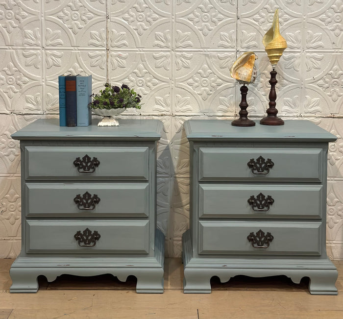 Pair of Blue Nightstands