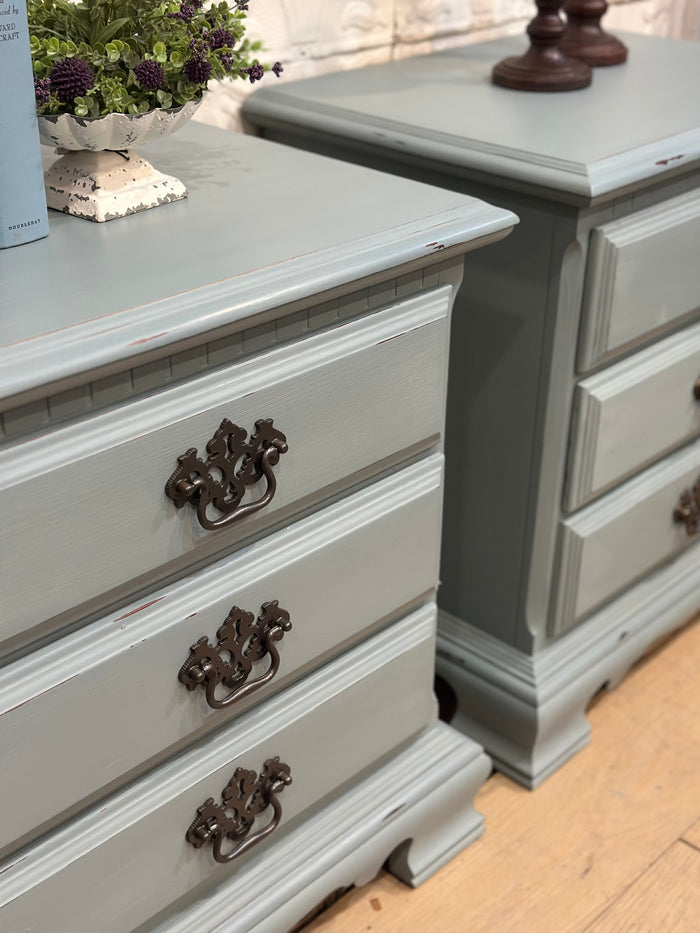 Pair of Blue Nightstands