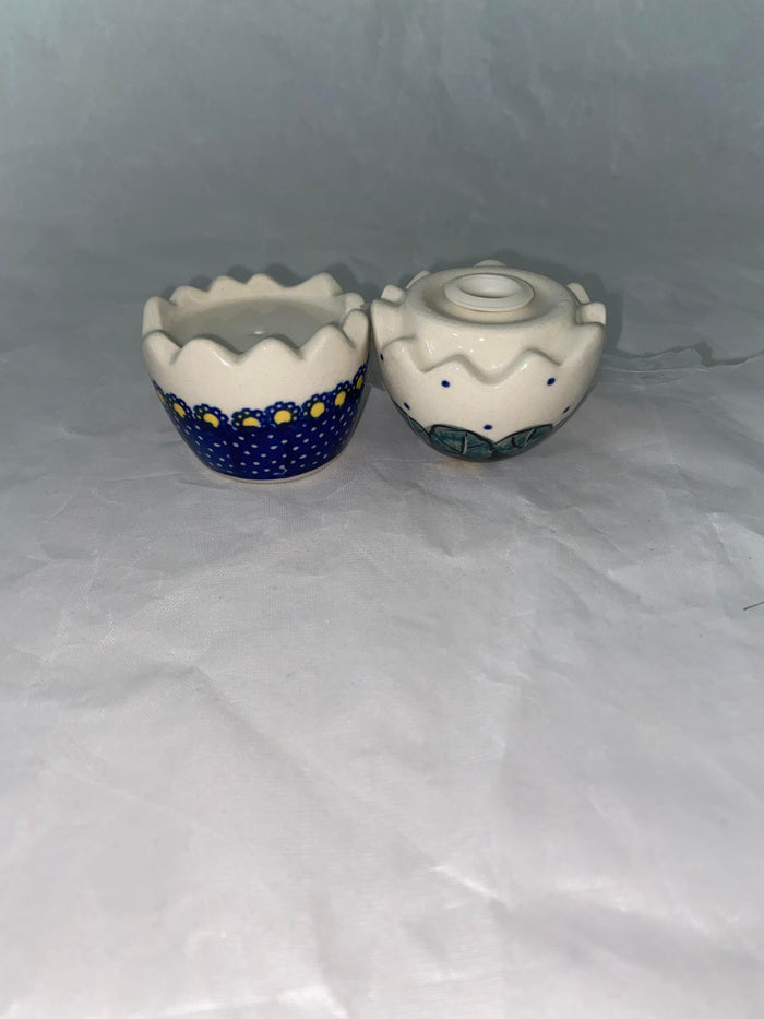 Pansy Salt & Pepper Cracked Egg - Shape S-115 - Pattern Pansy (J2B)