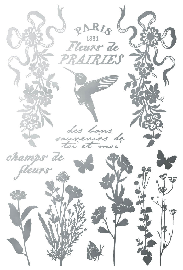 Papillon Gilded Foil 8x 12 transfer set