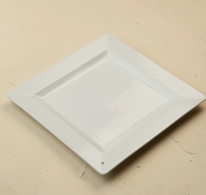 pinstripes square platter