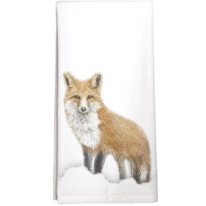 Red Fox Flour Sack Towel