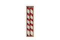 Red Stripe Christmas Taper Candle
