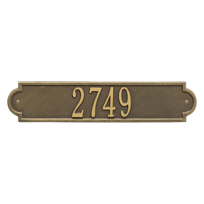 Richmond Horizontal Wall Address Plaque
