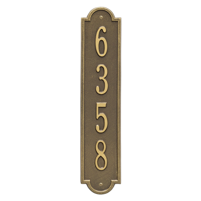 Richmond Vertical Standard Wall Address Plaque