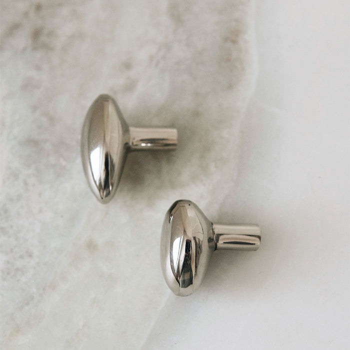 Roan Iris Polished Nickel Knob