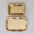 Roan Iris Tray - Unlacquered Brass