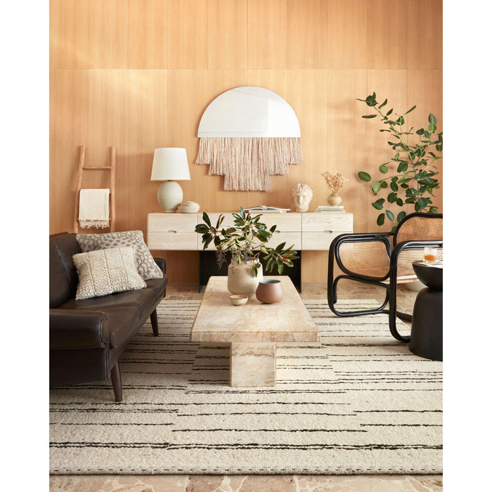 Rugs by Roo Loloi Roman Natural Charcoal Area Rug in size 2' 0" x 3' 0"