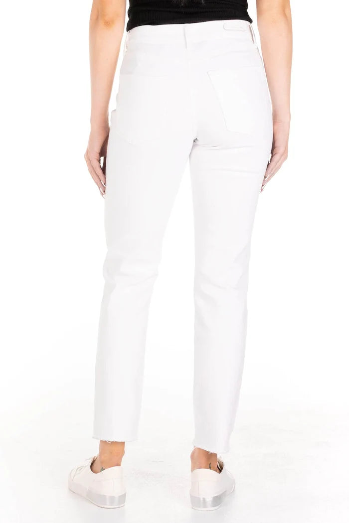 Santa Barbara Rene Straight Leg White Jeans