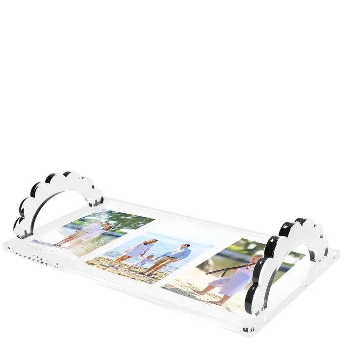 Scallop Handle Photo Tray