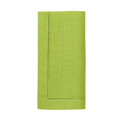 Green napkin with hemstitching