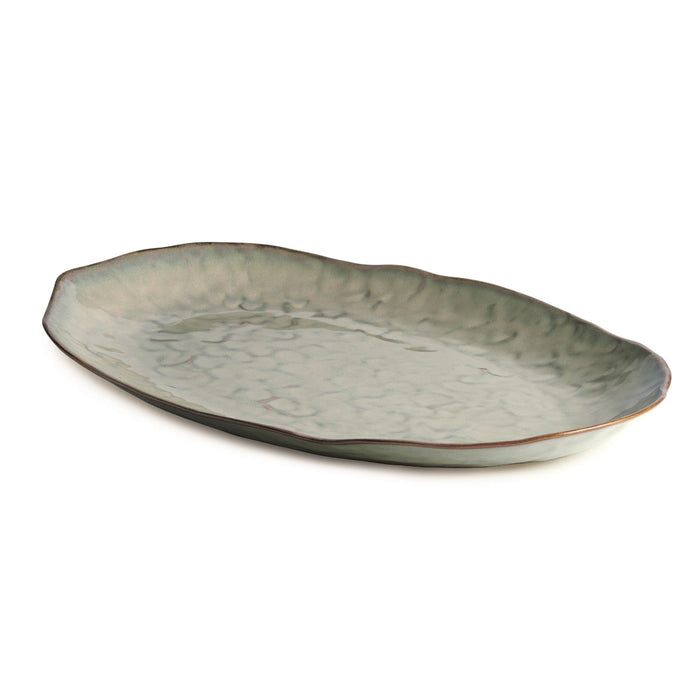 Simon Pearce Burlington Moss Glen Oval Platter, Large