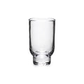 a tumbler glass with a smaller base