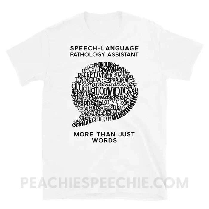 SLPA Word Bubble Classic Tee - White / S - T-Shirts & Tops peachiespeechie.com