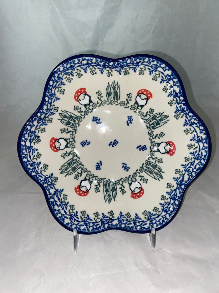 Spring Gnome Sm. Wavy Bowl - Shape 717 - Pattern Spring Gnome