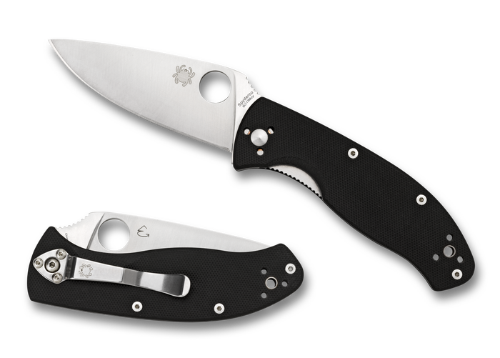 Spyderco Tenacious - Satin Blade - Black G10 - C122GP - SNK/WTO - Home Office