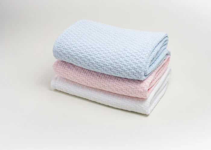 Stonewashed Basket Weave Baby Blanket