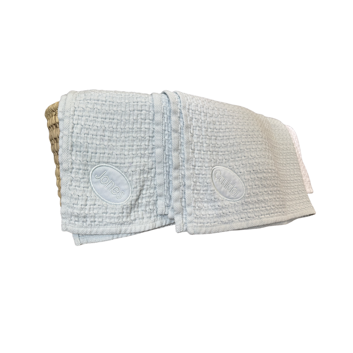 Stonewashed Basket Weave Baby Blanket