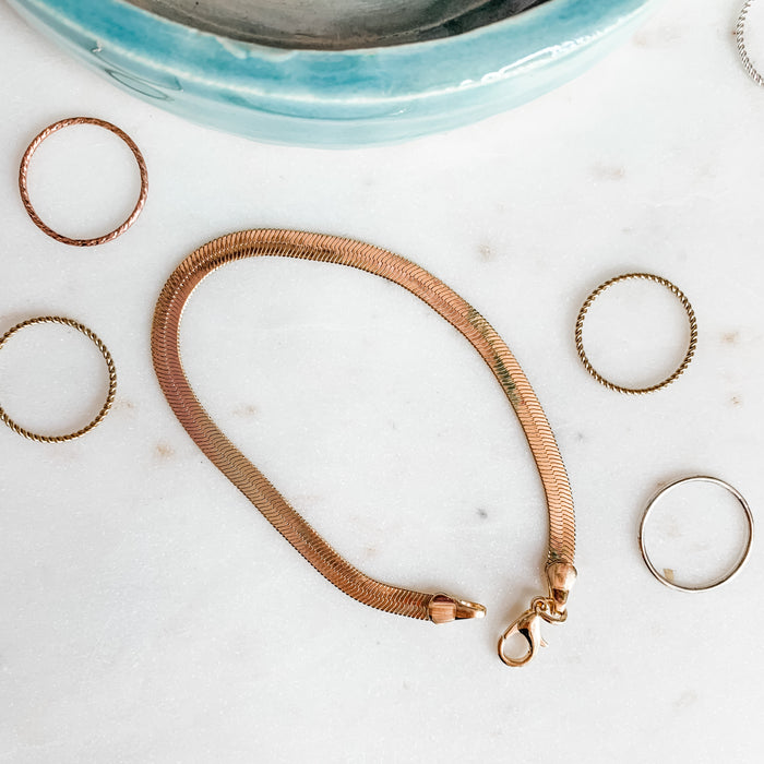 Stunna Liquid Gold 18k Gold Fill Snake Chain Bracelet