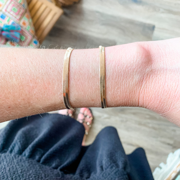 Stunna Liquid Gold 18k Gold Fill Snake Chain Bracelet
