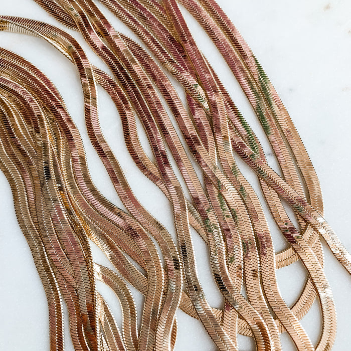 Stunna Liquid Gold 18k Gold Fill Snake Chain Bracelet