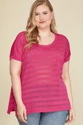 Sunny Days Sheer Sweater Top - Curvy