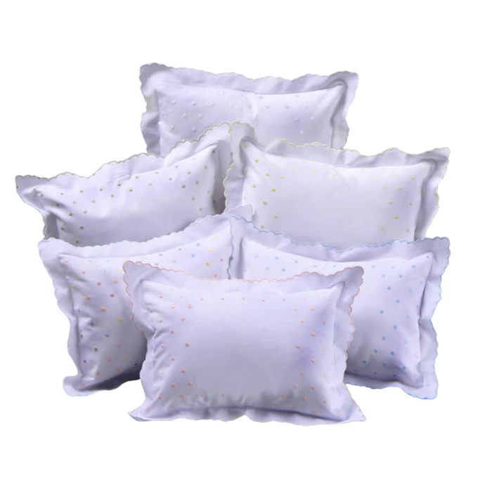 Swiss Dots Monogram Pillow