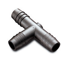 T Connector Fitting Pack, Polyethylene, 1/8" Hose Barb x 1/8" Hose Barb to 1/8" Hose Barb, 10/pk - SolventWaste.com