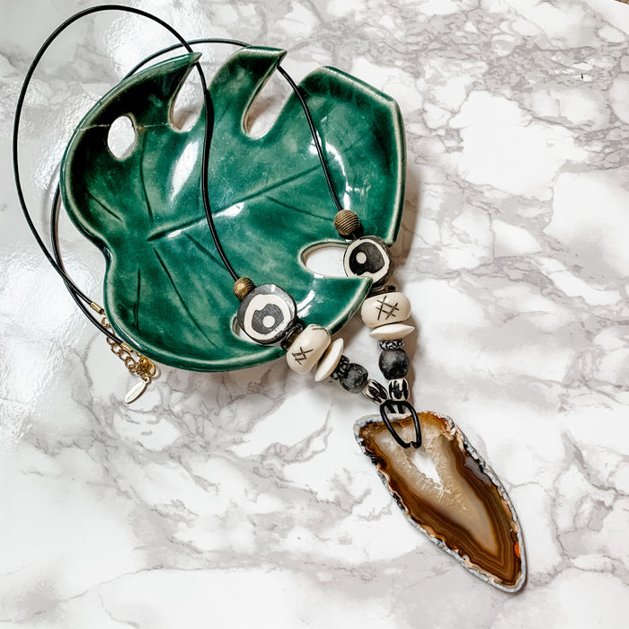 Take No Prisoners Agate Statement Necklace