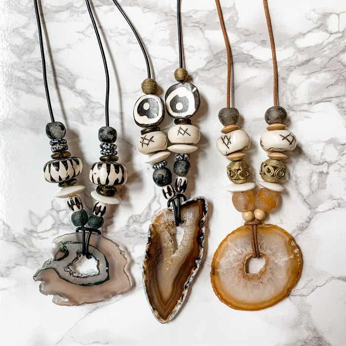 Take No Prisoners Agate Statement Necklace