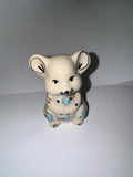 Teal Poppy Mouse Figurine - Pattern Teal Poppy