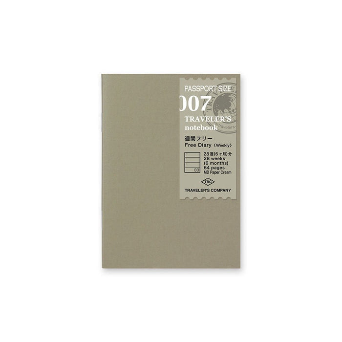Traveler's Passport Notebook Refill Diary Weekly - P007 Boston General Store