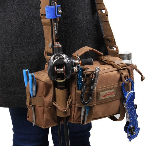 Trulinoya Multipurpose Fishing Bag Multifunction Fishing Tackle Bag Outdoor Bag Package - GhillieSuitShop