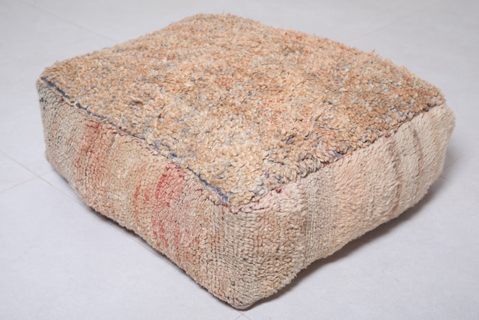 Two handmade berber brown rug pouf - kilim pouf