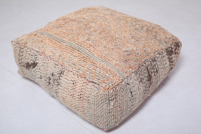 Two handmade moroccan brown rug pouf - kilim pouf