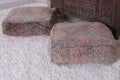 Two moroccan handmade berber rug pouf - kilim pouf