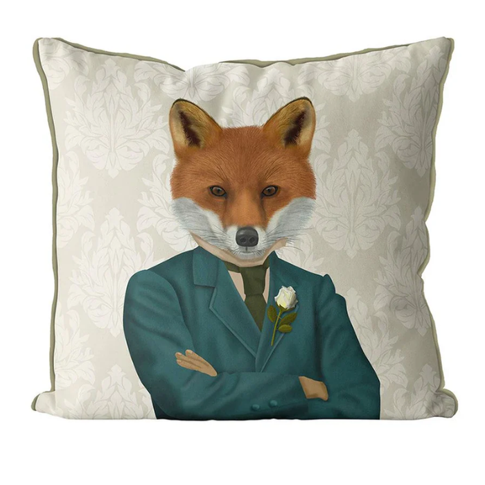 Victorian Fox Gentleman Pillow