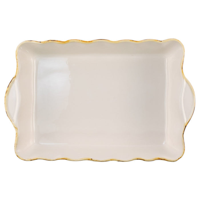 Vietri Italian Bakers White Rectangular, Large