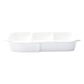 Vietri Lastra Melamine White Three Section Server