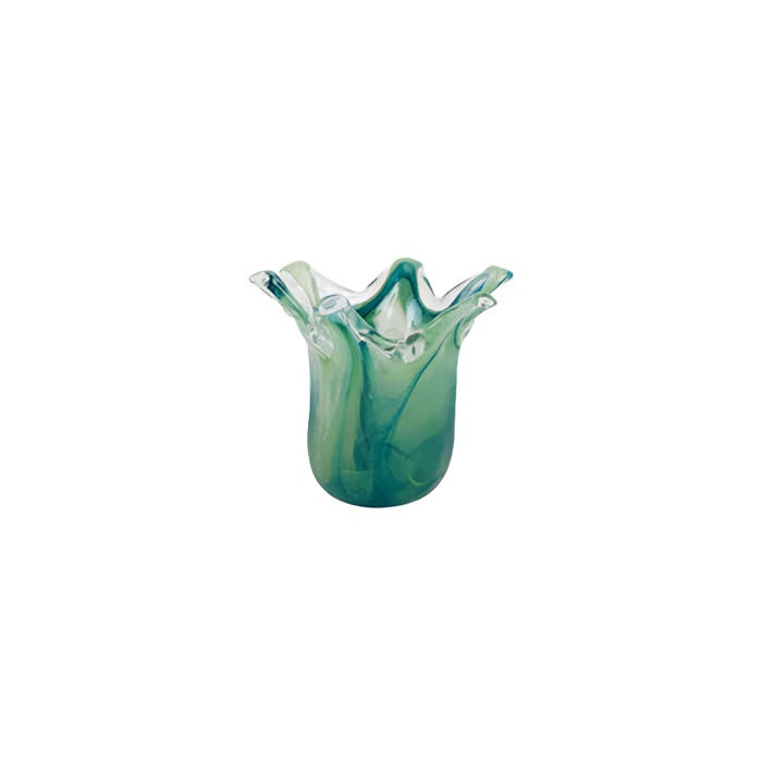 Vietri Onda Glass Green Petite Vase