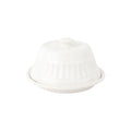 A white ceramic container with a domed top