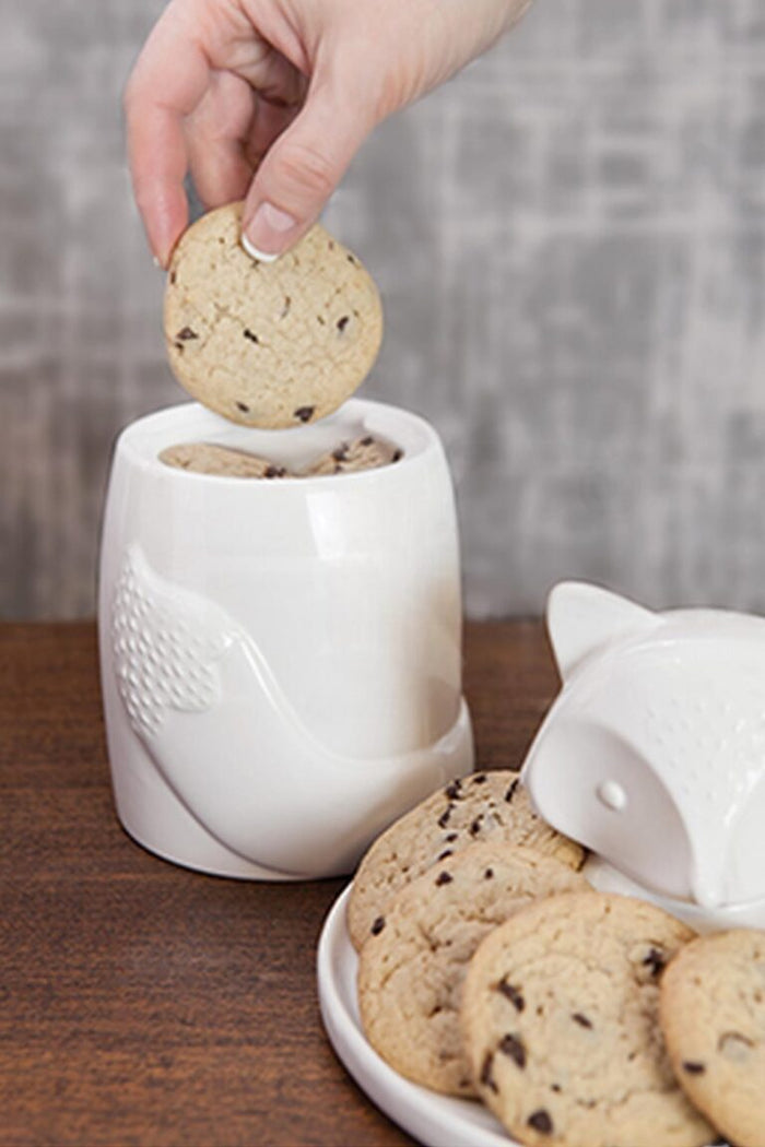 White Fox Treat Jar