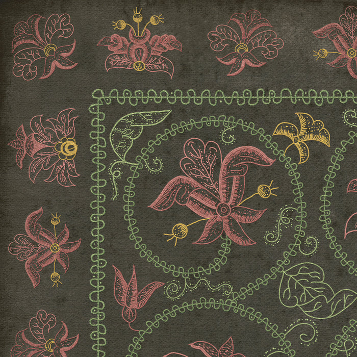 Williamsburg - Crewelwork - Dianthus