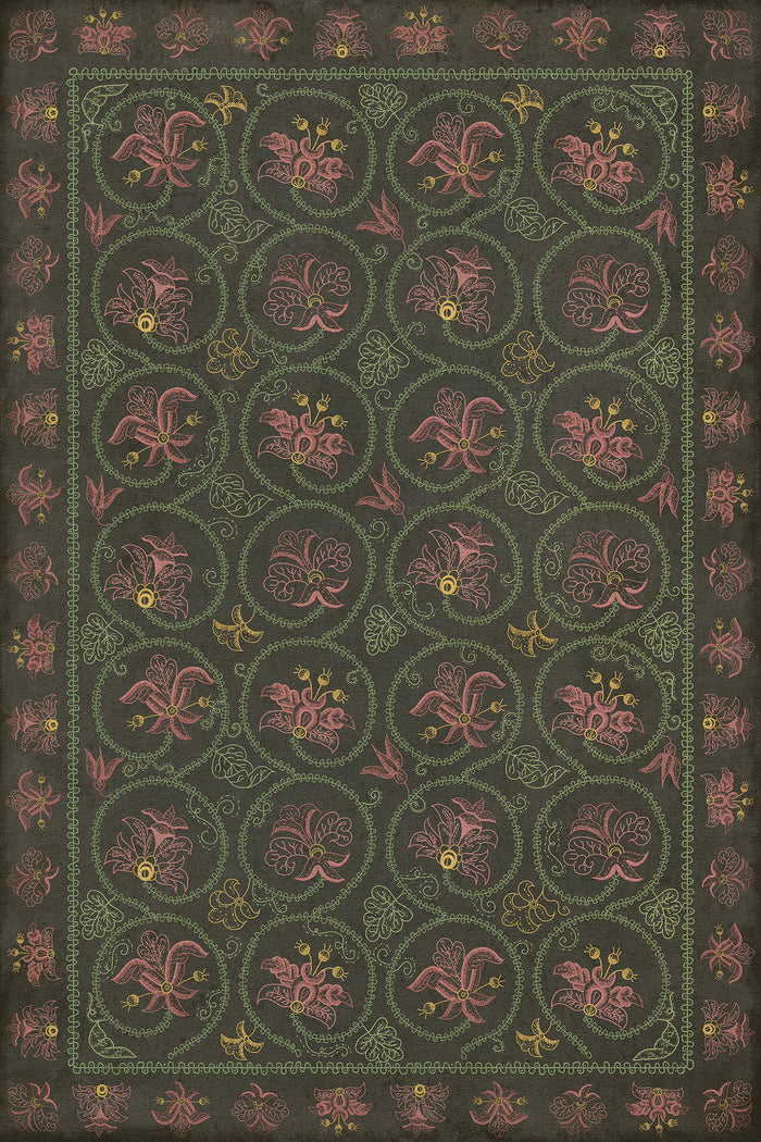 Williamsburg - Crewelwork - Dianthus