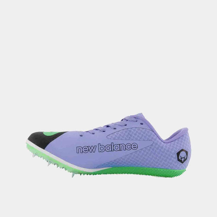 Side medial view of the New Balance Women's SD100v4 Sprinting Spikes.