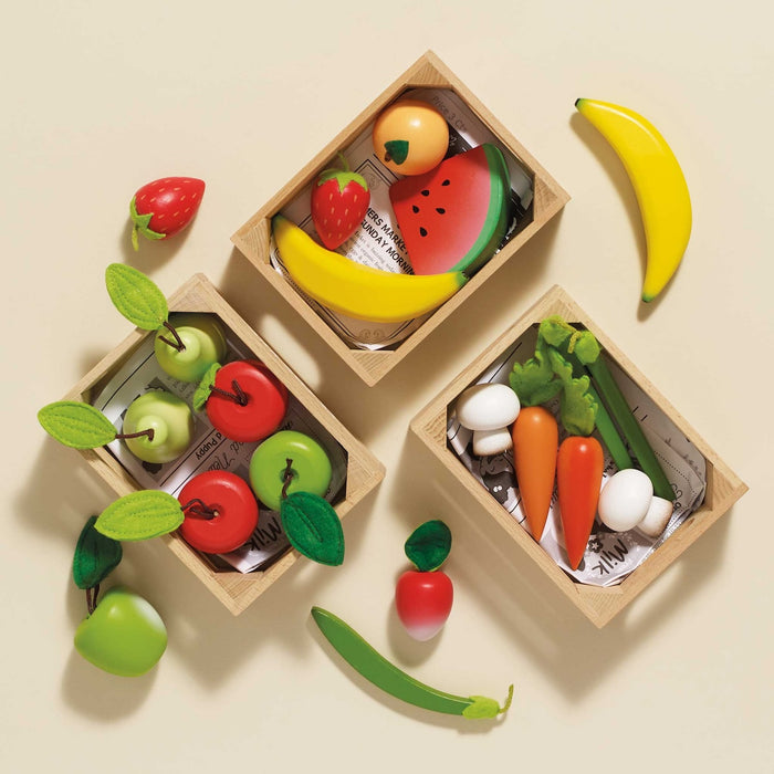 Wooden Play Food Crate, Vegitables