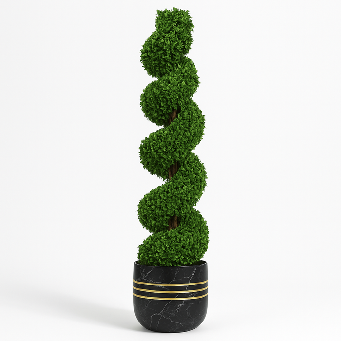 Artificial Spiral Topiary Bonsai Tree