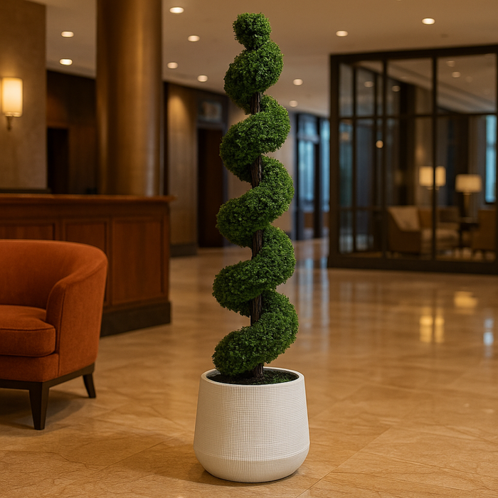 Artificial Spiral Topiary Bonsai Tree