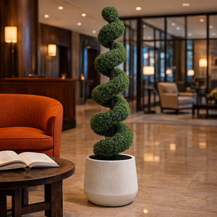 Artificial Spiral Topiary Bonsai Tree